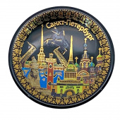 Магнит-тарелка СПб люкс микс сфинкс черн. 6см.