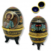 Яйцо Ангел Хранитель 10 см черн.