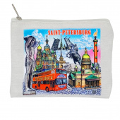 Сумочка холст СПб микс 10*13 см.