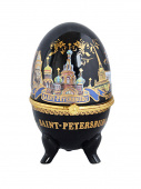 Яйцо люкс СПб микс черн. 10см