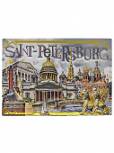 Магнит СПб 7*10  3D буквы gray