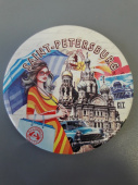 Зеркало СПб софт девушка в цветах Спас рельеф  7см
