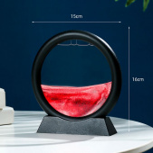 Движущаяся песчаная картина 3D 15см. ч-красная