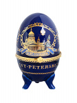 Яйцо люкс СПб овалы син. 10см Яйцо люкс СПб овалы син. 10см