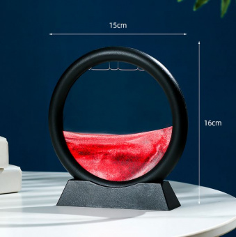 Движущаяся песчаная картина 3D 15см. ч-красная