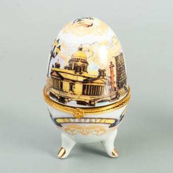 Яйцо СПб графика в цвете 10 см